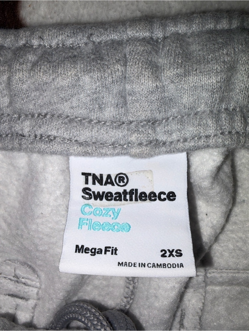 TNA Sweatfleece sweatpants in Light Gray